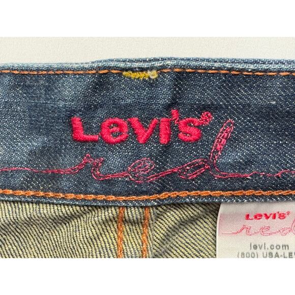 Rare Levi's Red Men's Slim Straight Leg Blue Denim Jeans - Size 29x30 - Picture 6 of 8